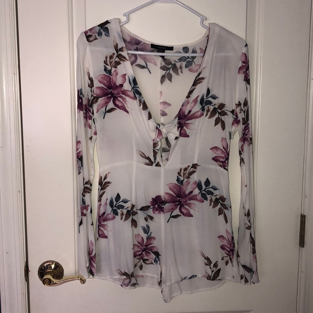 Floral romper.